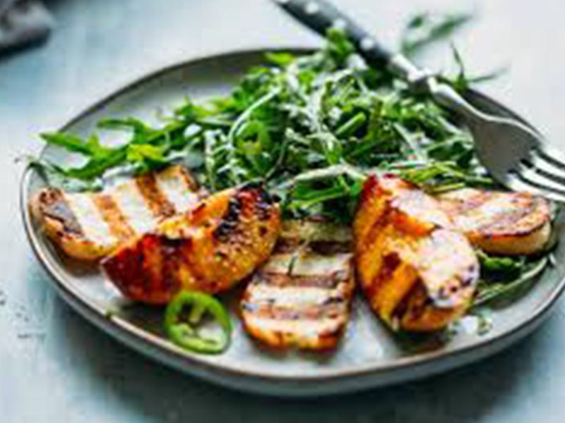 Spinach Grilled Halloumi Sandwich