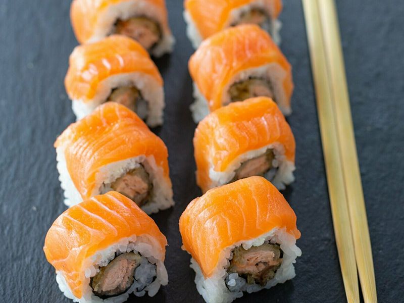 Special Uramaki Crunchy Salmon Sushi