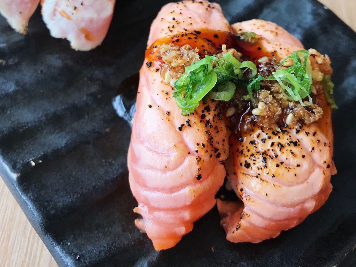 Spicy Salmon Nigiri