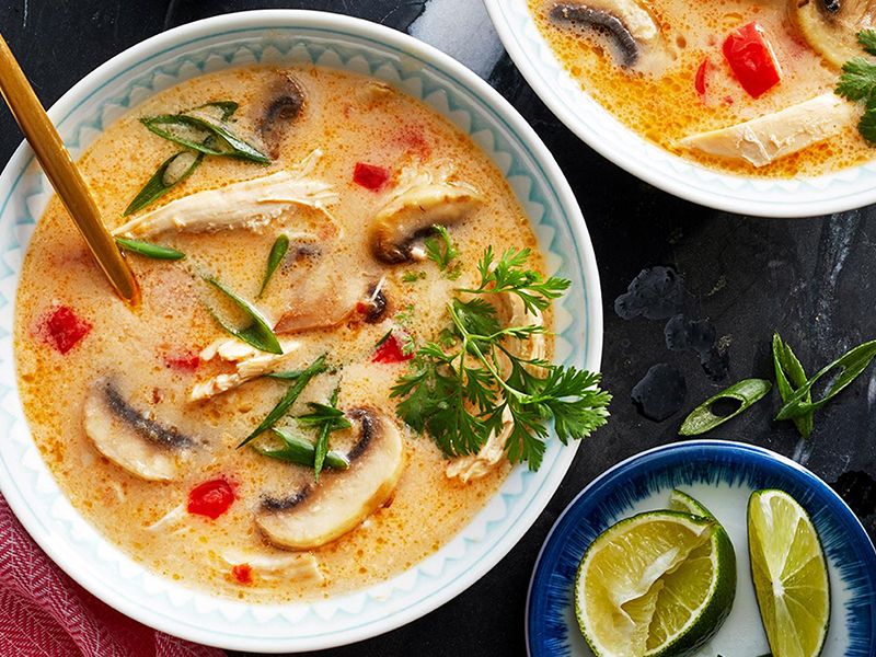 Spicy Thai Coconut Milk Chicken Soup