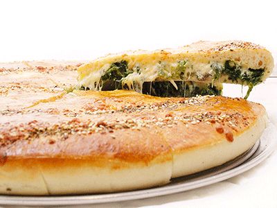Stuffed Pizza Spinach and Broccoli Pizza