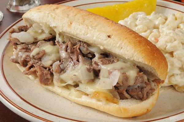 Large Steak Trono Sandwich with Cream and Mushroom Sauce