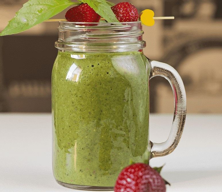 Avocado With Strawberry Juice
