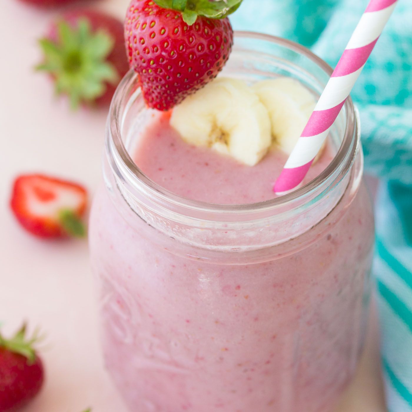 Banana Smoothie With Strawberry