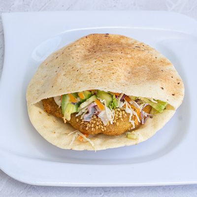 Ta'ameya Sandwich with Pickled Eggplant