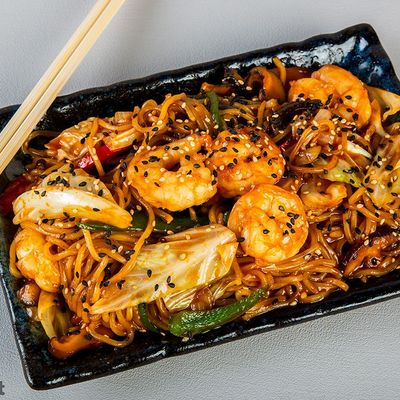 Sweet and Sour Shrimp Noodles