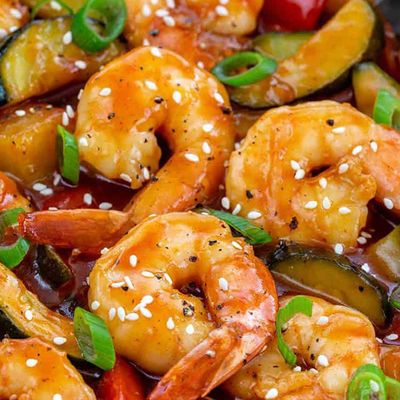 Sweet and sour Shrimps meal