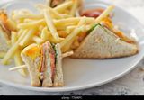 french fries with eggs sandwich