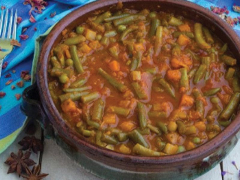 Mix vegetables with Meat Casserole