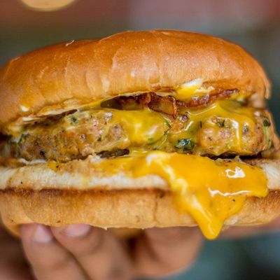 Taameya burger with roumi cheese