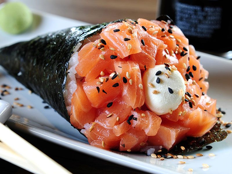 Temaki Salmon Sushi