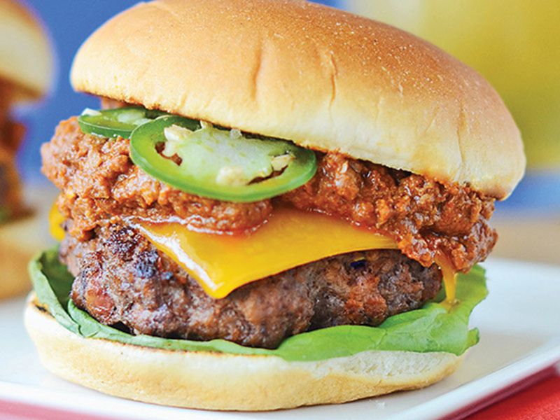 Texas Chili Cheese Angus Burger