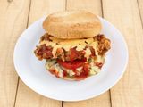 Chili Cheese Beef Burger Sandwich