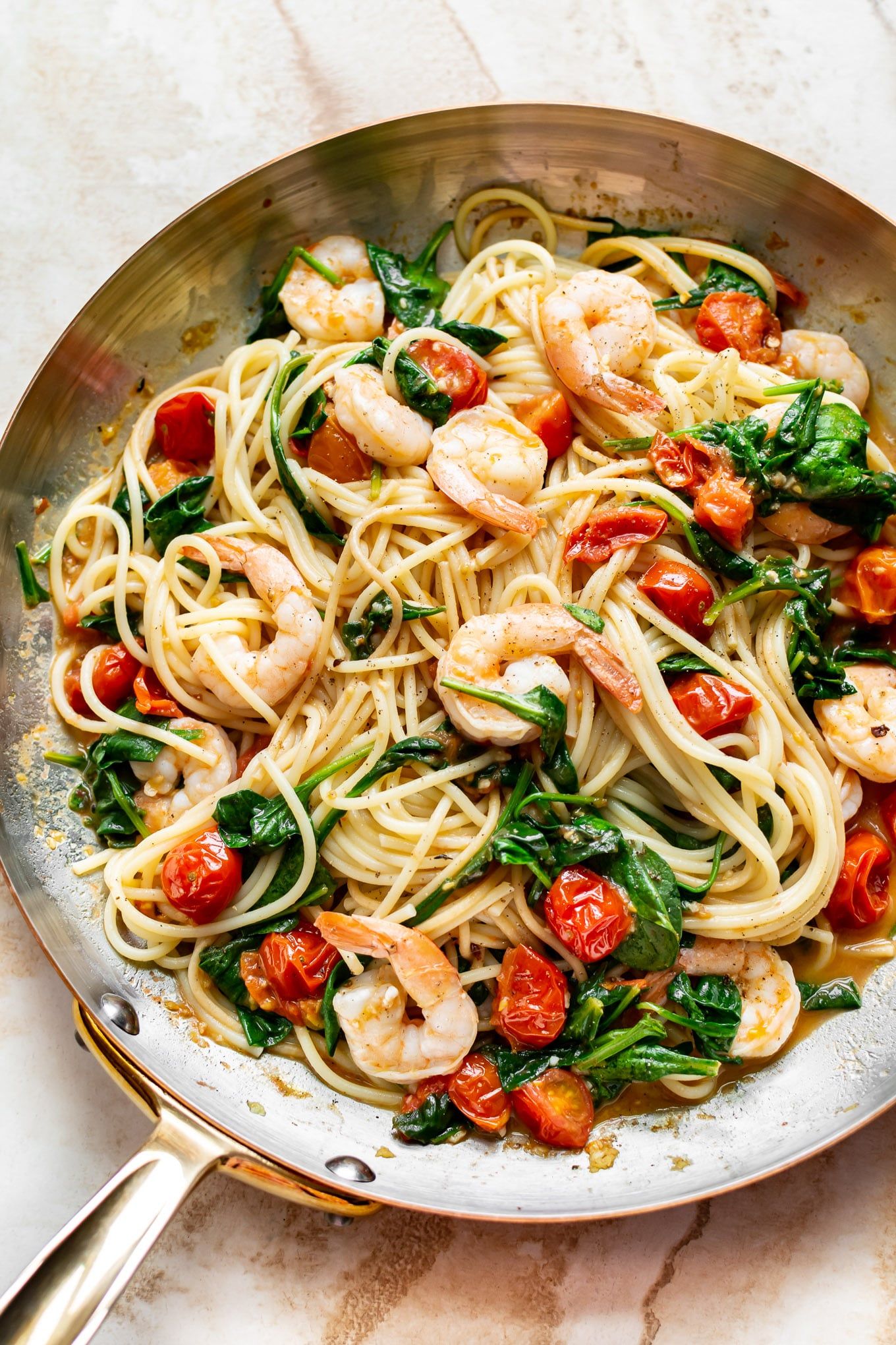 Shrimp Spinach Pasta