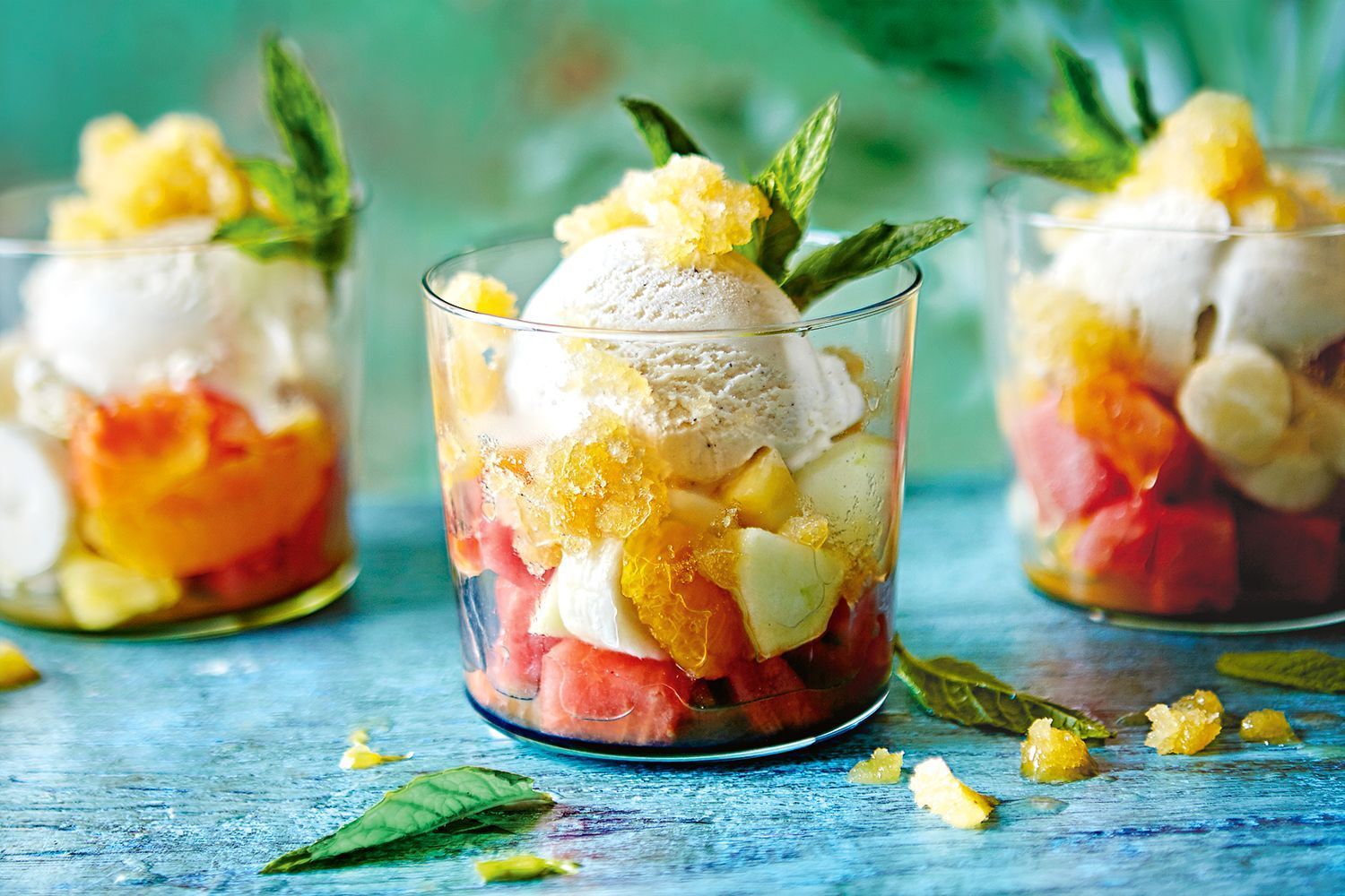 Fruit Salad With Ice Cream
