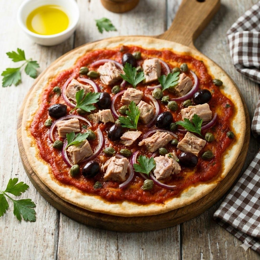 Tuna fasting pizza