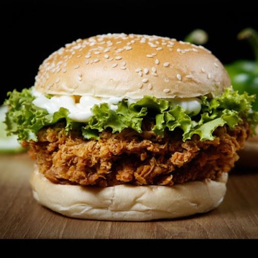 Chicken Burger With Salami Sandwich