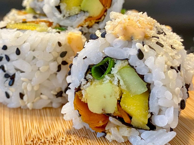 Uramaki Vegetable Roll Sushi