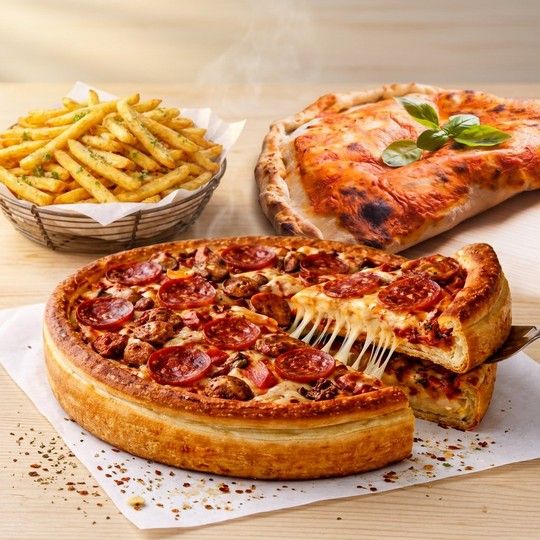 Family Pizza & Calzone Feast for 4