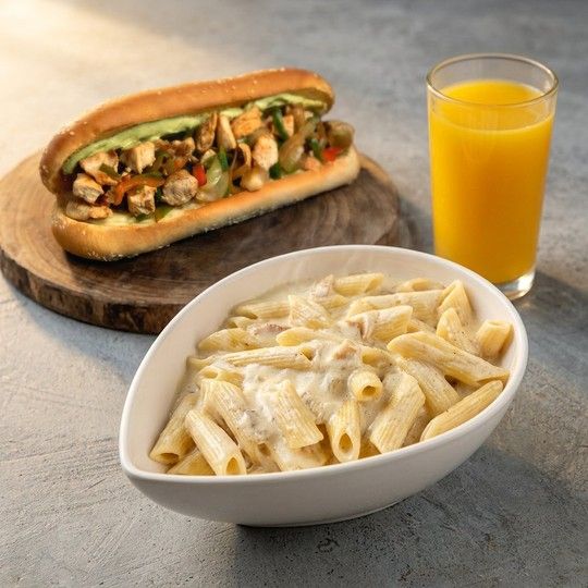 Meat Fajita & Alfredo Seafood Duo