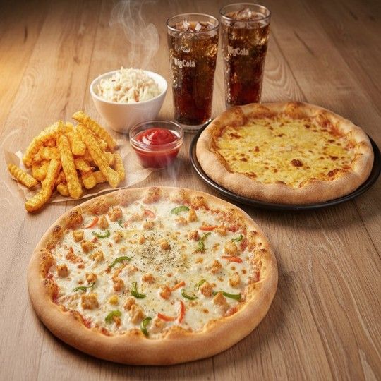 Chicken Ranch Pizza Family Feast for 4