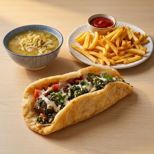 Kofta Sandwich Solo Meal