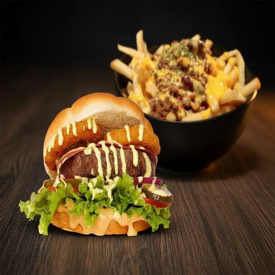 Hangover Burger & Cheesy Fries
