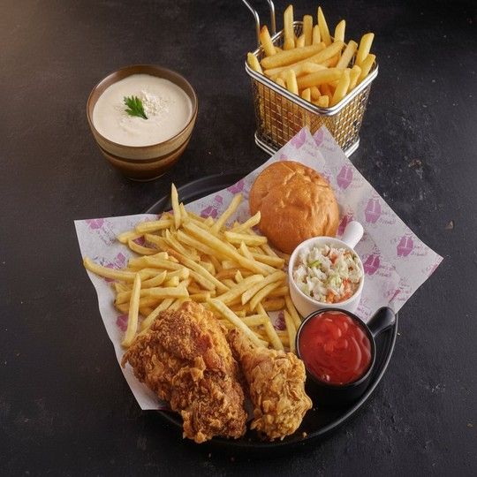 2 Pieces Fried Chicken Meal