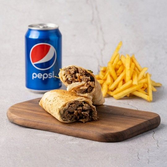 Meat Shawerma Sandwich Meal
