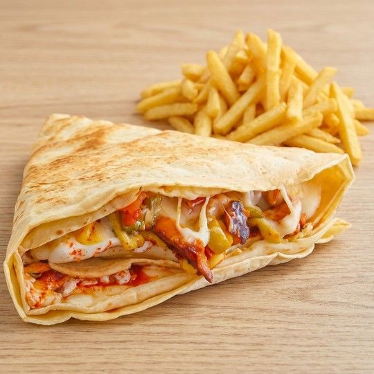 Chicken Shawerma Crepe Meal