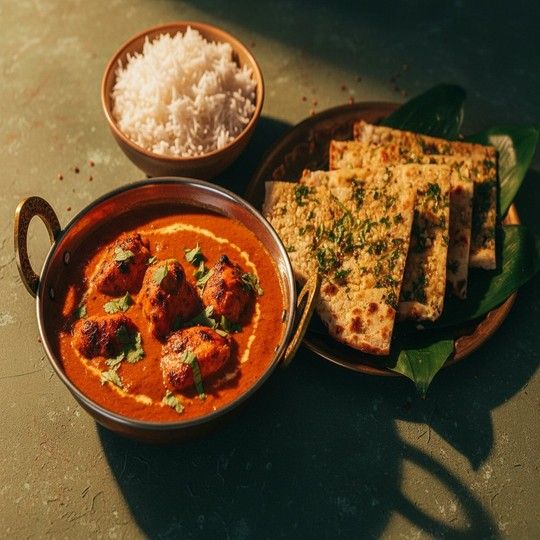 Garlic Naan & Butter Chicken Meal