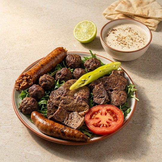 Liver With Kofta And Mombar Meal