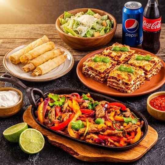 Family Fajita & Lasagne Feast for 4