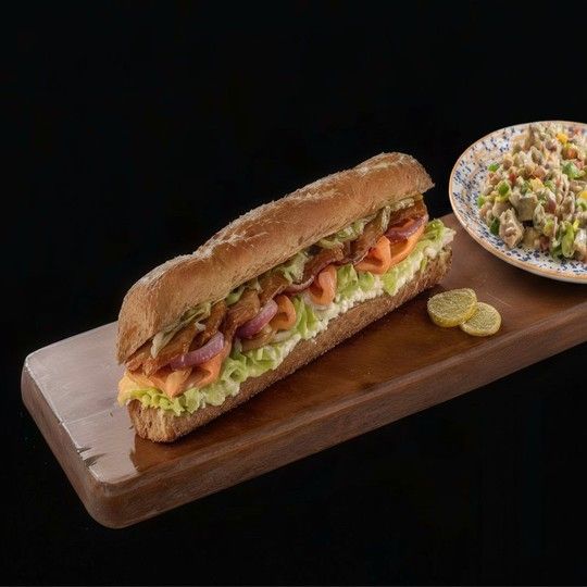 Herring salad sandwich meal