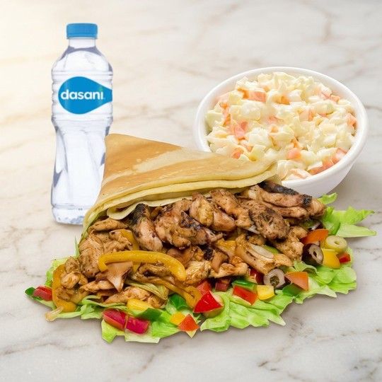Chicken Shawerma Crepe Meal