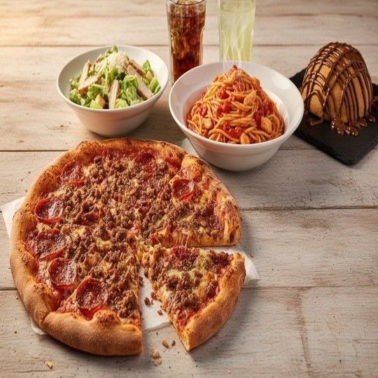 Family Pasta & Pizza Feast for 4