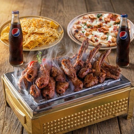 Family Grill & Pizza Feast for 4