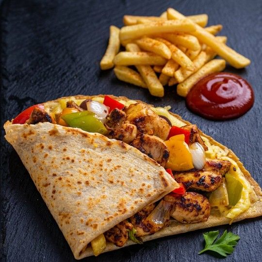 Shish Tawook Crepe & Fries