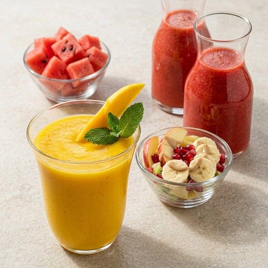 Family Fruit & Juice Feast for 4