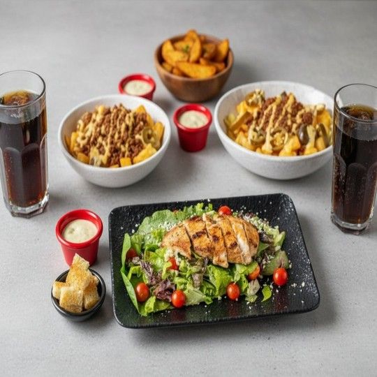 Caesar Salad & Fries Feast