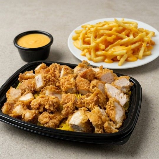 Chicken Rizo & Cheddar Fries