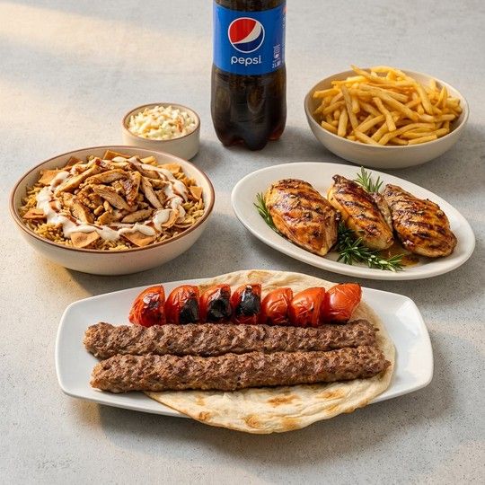 Family Grill & Fatteh Feast for 4