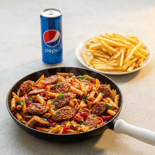Oriental Sausage Pasta Meal