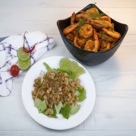 Shrimp Kofta & Peel Casserole Duo