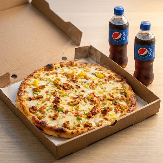 Chicken Mix Pizza & Pepsi