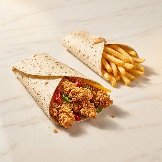 Spicy Zinger Crepe & Potato Meal