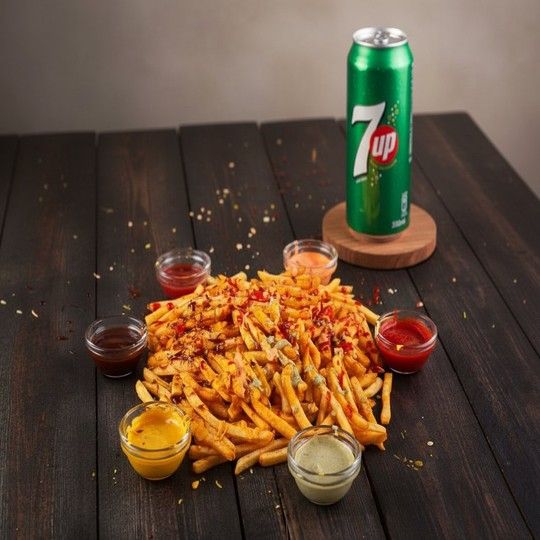 Seasoned French Fries & 7 Up