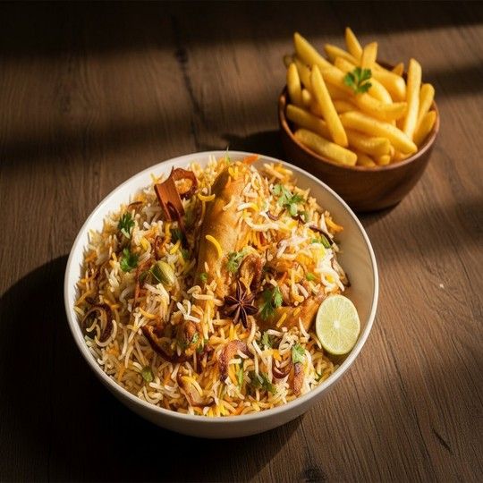 Chicken Biryani & Fries