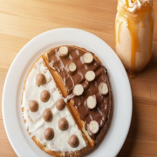 Black & White Waffle Meal