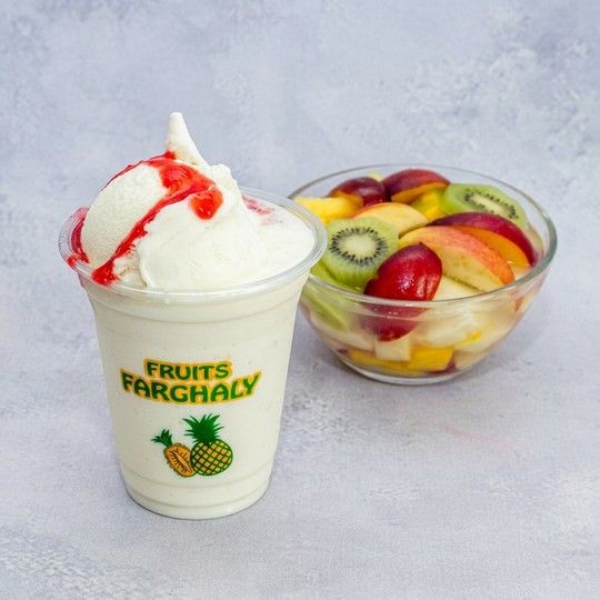 Fruit Salad & Vanilla Shake